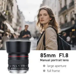 85mm F1.8 Aluminum Body with Optical Coating Glass Fixed Focus Portrait Lens - Manual Focus, Full Frame Coverage, Compatible with Canon, for Sony, & Nikon DSLR Cameras, Professional Photography, Highquality Optics, Precision Engineering