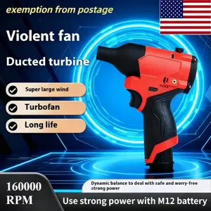 Brushless Jet Blower for Milwaukee 12V Battery 160000RPM Control Violent Turbo Fan Electric Air Duster (No Battery)