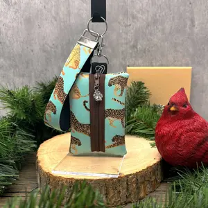 Cheetah Pouch, Cheetah Print, Leopard Print, Jaguar Print, zipper pouch, animal print pouch, key fob, keyfob, keychain, wristlet, custom key