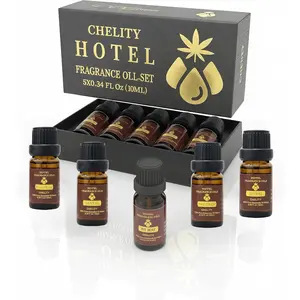 Hotel Diffuser Oil Oils Set, Inspired by Luxury Hotel, Baccarat Rouge, Dream On, Dubai, My Way, Santal, Fragrance Oil Set 5X10ML (0.34 fl oz)