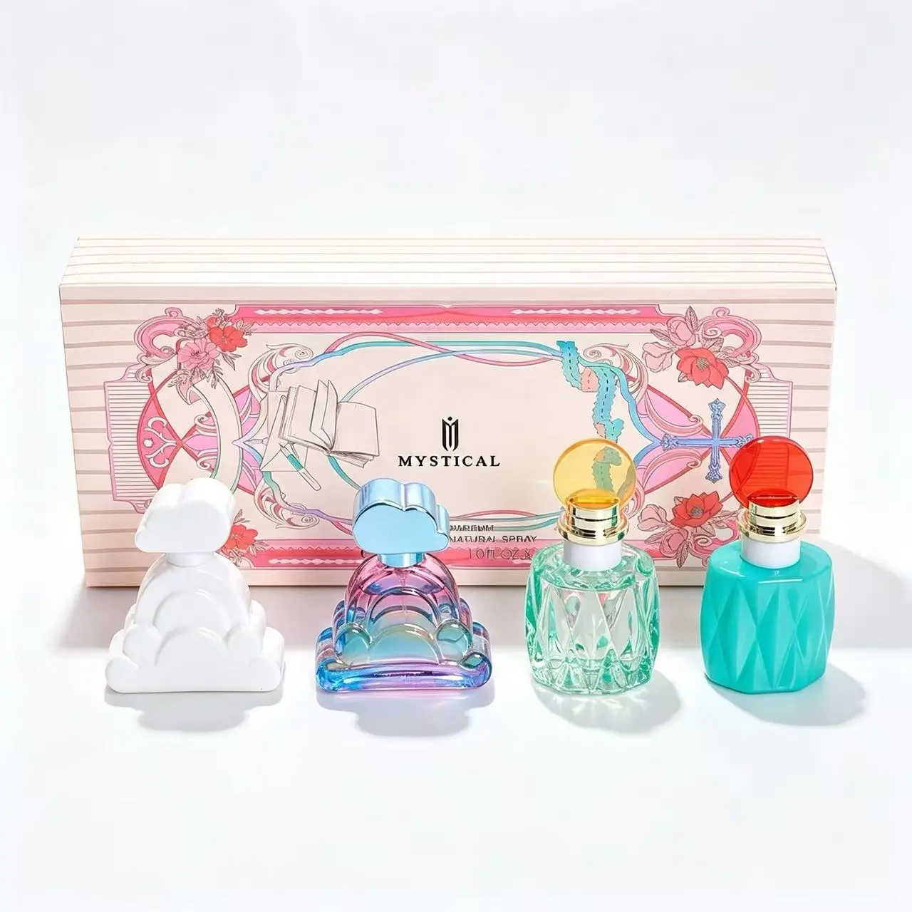 Women's 4-Season Sweet Fragrance Gift BoxSet|30ml*4 Bottle Collection - Long-LastingScent| Sweet American Girl Vibe, 4 Styles(Fresh-Cute to Slightly Grown-Up)|Water-Citrus-Herbal-Wood-Cream Notes, IdealBirthday Gift, Warmkiss Fragrance