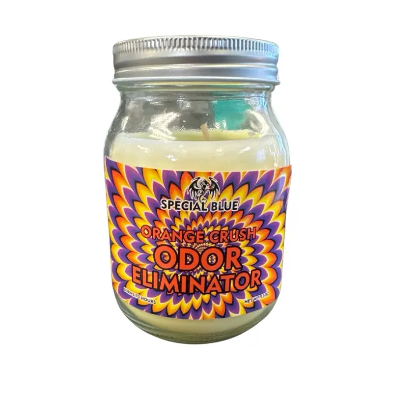 Special Blue Odor Eliminator Candle - Orange Crush Formula for Odor Elimination - Ideal for Home Decor and Ornaments