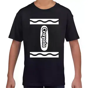 Crayola World Book Day T-Shirt Kids Funny Crayon Fancy Dress Youth Tee Top