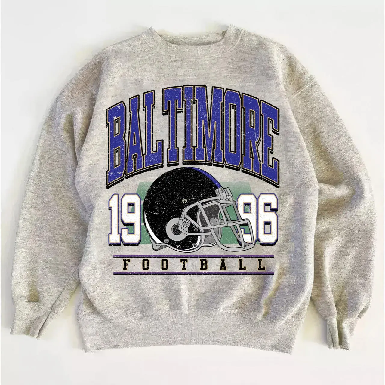 Ravens Vintage Football Sweatshirt, Oversized Retro Baltimore Crewneck Gift