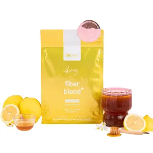 RyxSkin Fiber Blend+ Honey Lemon Drink – 10 Sachets for Gut Support & Daily Cleansing, 22 Calories per Sachet