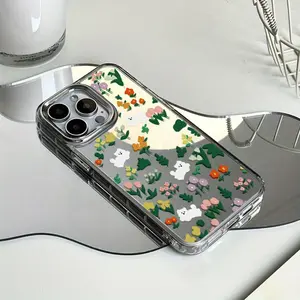 Smooth Mirror Phone Case for iPhone 16 15 14 13 12 11 Pro Max MAX PLUS Design Shell Shockproof Makeup Mirror Protection Protective Cover magic john screen protector chrome hearts phone case iphone 15 pro max case iphone 13 Casing Cellphone Smartphone