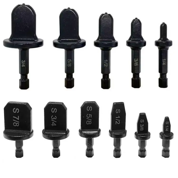 11 count HVAC Repairing Set Air Conditioner Copper Tube Expander Swaging Tool Manual Pipe Swage Expander Drill Bit with 1/4'', 3/8'', 1/2'', 5/8'', 3/4'', 7/8' Bits