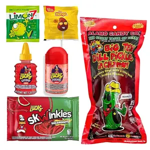 Tiktok Chamoy Pickle Kit with Candy, Includes Skwinkles Salsagheti, Lucas Gusano, & Much More (1 Big Tex Chamoy Pickle Kit)