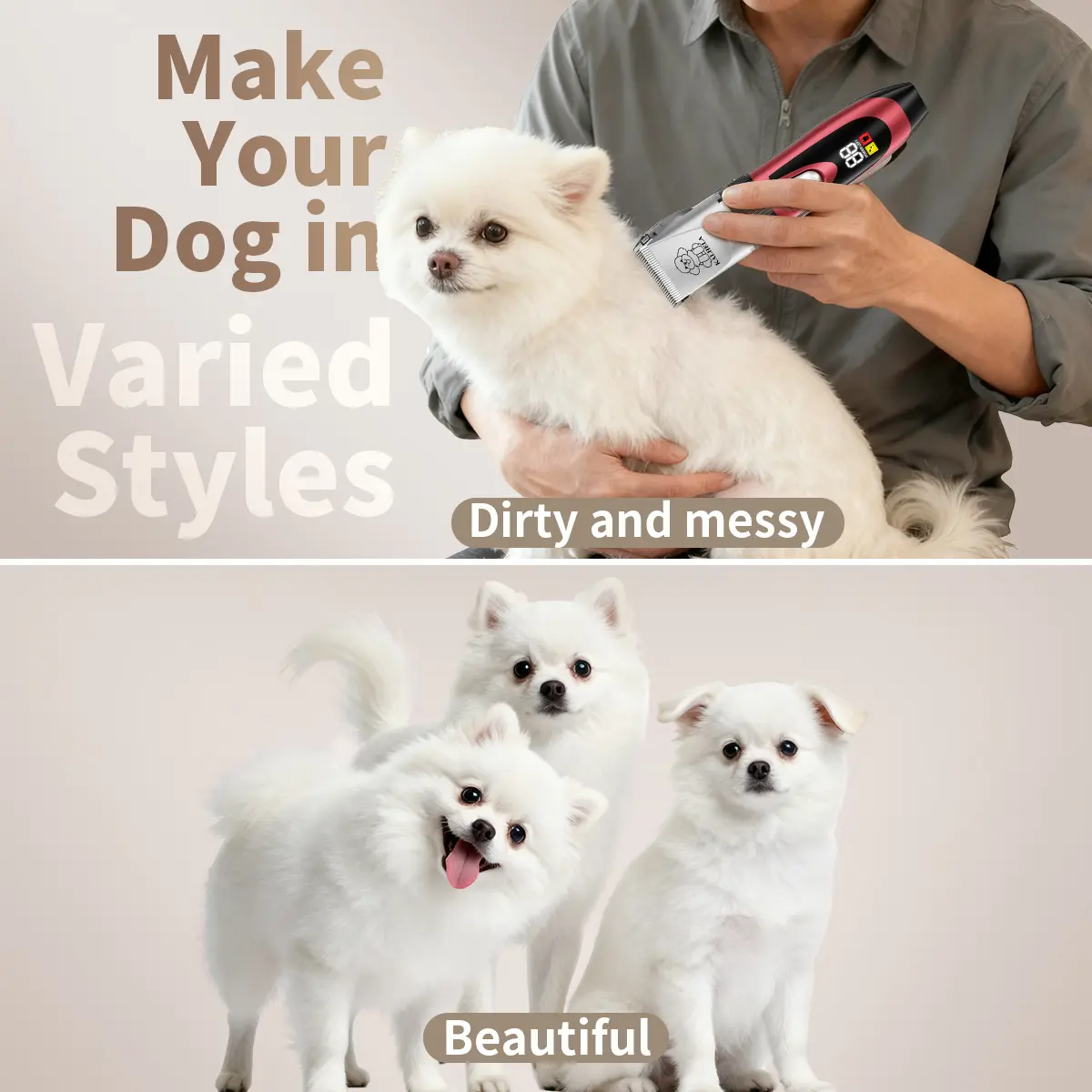 KALHELA Dog Clippers Low Noise LCD Digital Display Quiet Grooming Kit Rechargeable Cordless Pet Hair Clipper Trimmer Shaver for Small & Large Dogs Cats Animals Ultra-Quiet Low Vibration Tech - TikTok Shop KALHELA Dog Clippers Low Noise LCD Digital Display Quiet Grooming Kit Rechargeable Cordless Pet Hair Clipper Trimmer Shaver for Small & Large Dogs Cats Animals Ultra-Quiet Low Vibration Tech - TikTok Shop