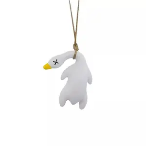UV Reactive Silicone Duck Pendant Ornament, 1-Piece Color Changing Hanging Decor with Adjustable Lanyard, Sunlight/UV Light Test Feature, Hanging Ornament for Desk/Car, Fun Stocking Stuffer