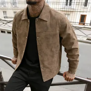 Men's Lightweight Casual Jacket Retro-Style Lapel Coat Snap Closure Single-Button Cuffs Tie-Dye Print Caramel/Black/Dark Gray for Daily Wear Outings Work and Formal Occasions