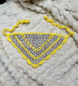 Crochet Bandana Yellow/Multicolor