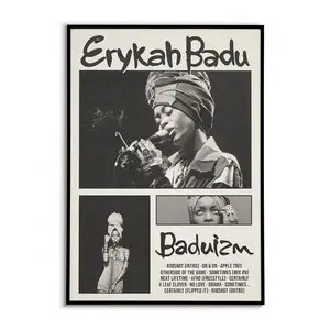 Erykah Badu - Baduizm Poster Y2K Neo-Soul Wall Art