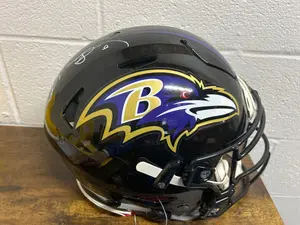 Shannon Sharpe Speed Flex AUTHENTIC Super Bowl XXXV Helmet Beckett COA