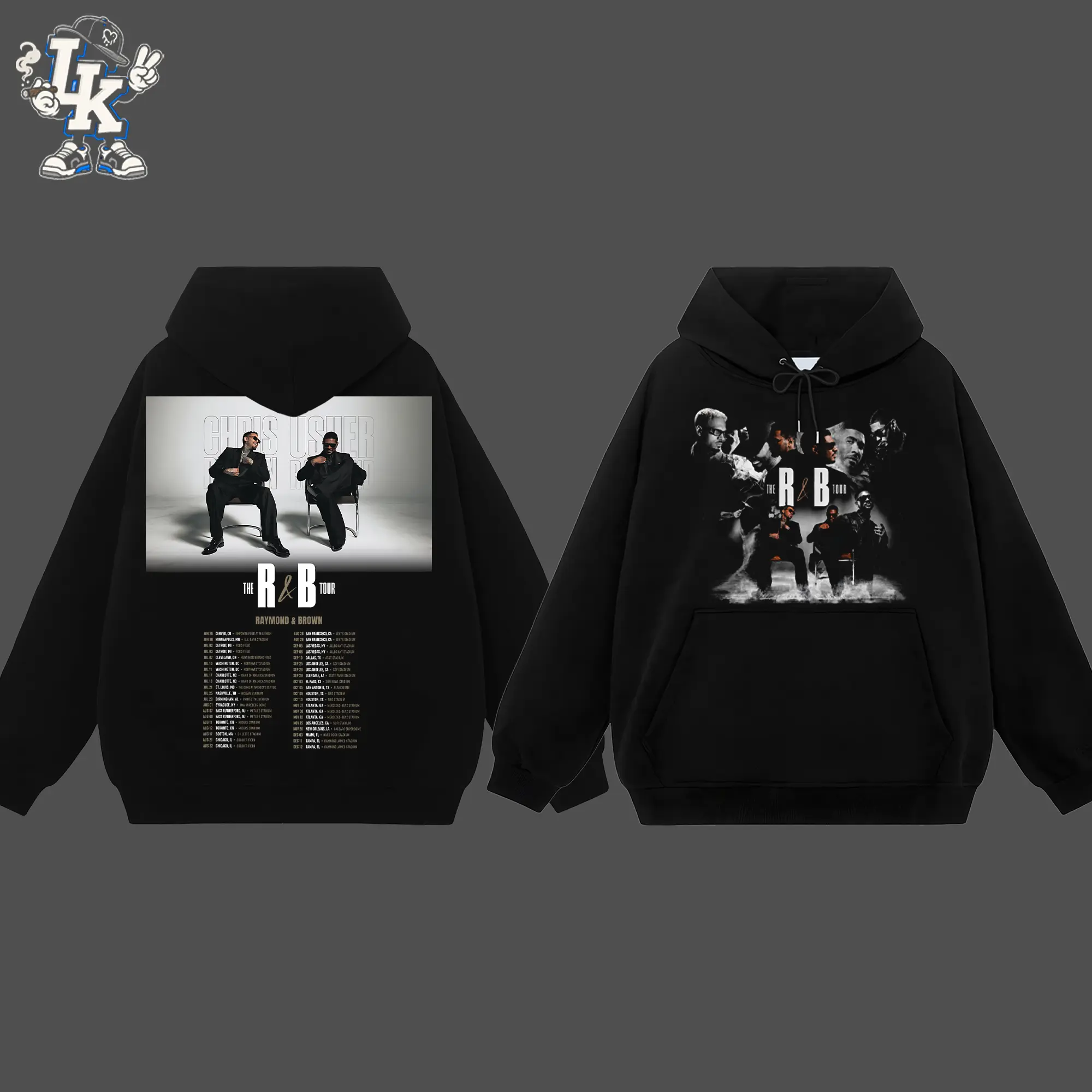 The R&B Tour 2026 Raymond & Brown R&B Music Duo Graphic T-Shirt & Hoodie V1, Regular Cotton Tee, Acid Washed Oversized T-Shirt and Hoodie, Hip Hop Soul Streetwear Top, Concert Tour Merch, Vintage Music Graphic Tee Hoodie Gift for R&B Fans