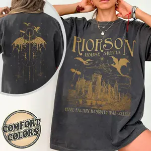 Xaden Riorson House Comfort Colors Shirt, Fourth Wing Shirt, Dragon Rider Bookish, Iron Flame Shirt, Basgiath War College, Violet Sorrengail