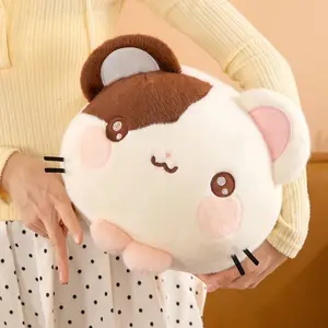 Cute Hamster Plush Toy 30cm, Soft Stuffed Animal Pillow, Kawaii Hamster Plushie for Kids, Fluffy Cuddly Plush Doll, Birthday Christmas Gift