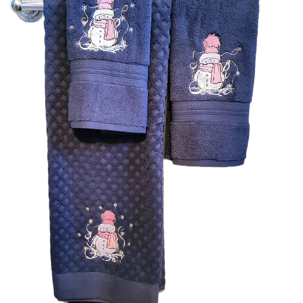 Snowman Christmas towels