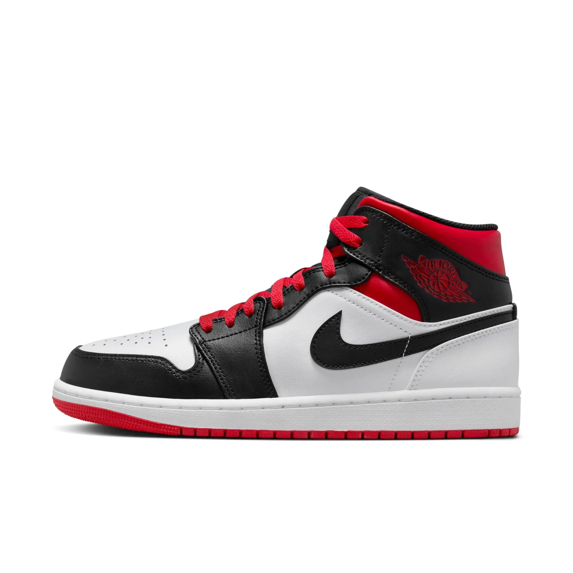 [DQ8426-106] Mens Air Jordan RETRO 1 MID 'GYM RED BLACK TOE'