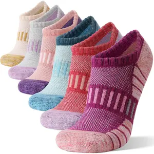 Wool Ankle Athletic Running No Show Socks Cushioned Breathable Warm Thick Sports Socks for Men and Women 6 Pairs