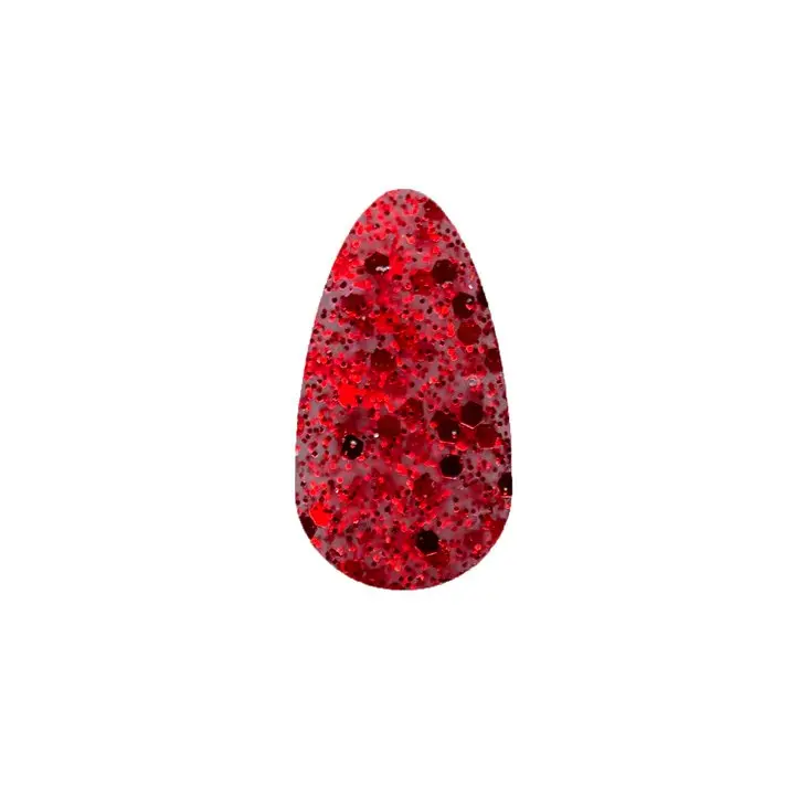 Secret Santa Glitter Acrylic Powder 1oz - Red Sparkling Finish for Manicure Enhancement