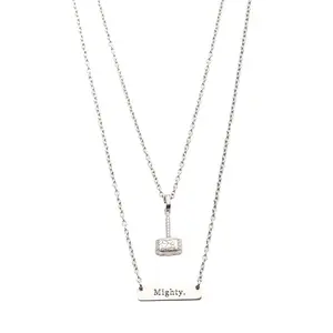 Marvel Thor: Love and Thunder Mighty Thor and Hammer Tiered Necklace