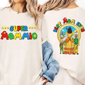 Super Mommio Best Mom Ever - Personalized Shirt Gift For Mom, Mother's Day Shirt, Gamer Mom, Custom Super Mommio Shirt V