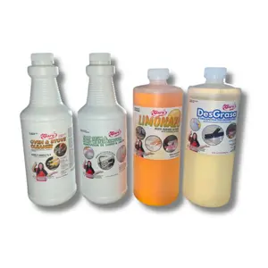 Caro's Ultimate Team Cleaning Pack - Oven & Stove Cleaner, Soap Scum Hard Water Remover, Limonazo Multi-Surface Cleaner, DesGrasa Concentrated Degreaser Kitchen, Bathroom and Houshold Cleaners 32 fl.oz