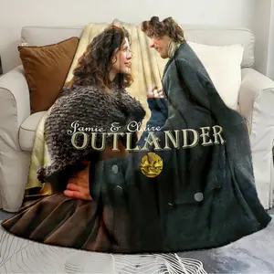 Skin-friendly sofa bed blankets Outlander Jamie Claire Fraser Fashionable Quilts Soft and comfortable bed liner travel blanket birthday gift