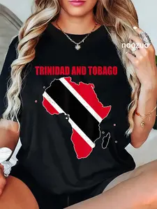 100% Cotton It's In My DNA Flag Of Trinidad And Tobago Afro Men Women T-Shirt