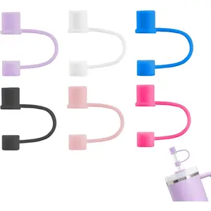 6|12 Pack 0.4in/10mm Straw Toppers, for Stanley Straw Covers Cap for Tumblers for Stanley 14|20|30|40|64 Oz Cup, Silicone Dust-Proof Caps( Cup is Not Included), 6 Pack