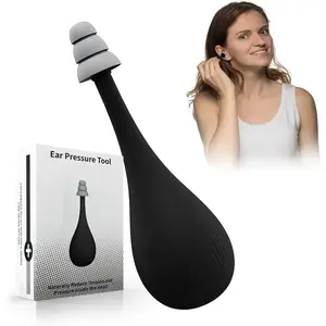 Reduce Tension Air Pressure Tool with 3 Earplugs Silicone Inner Ear Pressure Relief Tool