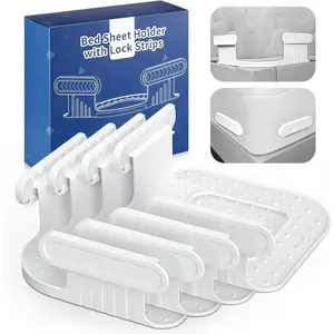 Sheet Holders Fit All Sheet Sizes, New Upgrade Sheet Straps Keep Sheets Firm & Tight, Fitted Sheet Holder for Corners, Sheet Clips, Mattress Sheet Holder Strap, Secure Lock Fasteners