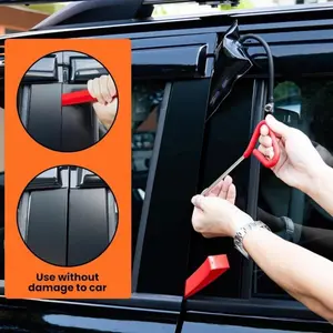 1set 18pcs Car Tool Kit: Roadside Emergency Kit With Long Reach Grabber, Air Wedge Bag Pump, Non-Marring Wedge & Carrying Bag - Automotive Kit