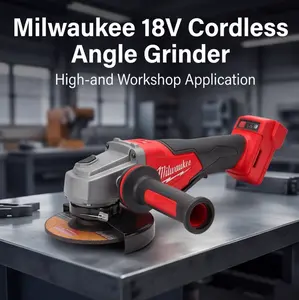 Milwaukee 18V Heavy Duty Angle Grinder, Stable 0-9000 Rotation Speed, Supports 100mm And 125mm Disc. Ideal For Workshop Processing, Metal Grinding, Surface Finishing And Handmade Craft Projects.