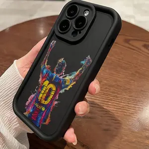 Football Messi Art Print Phone Cases for iPhone 17 16 15 Pro Max 14 Plus 13 12 11 Pro Air Shockproof Full Camera Protection Durable slim Silicone Cover