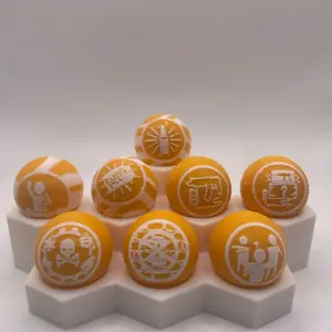 Black Ops 6 GobbleGums Orange Full Designs Pack of 8 3D Printed Gobble Gum with Various Designs