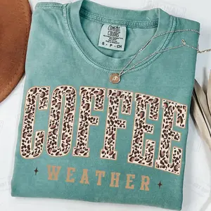 Leopard Print Coffee Shirt: Fall Shirt