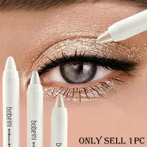 Long-lasting champagne gold highlighter pen, eye brightener stick, fits eyelids well, universal shade for all daily makeup looks