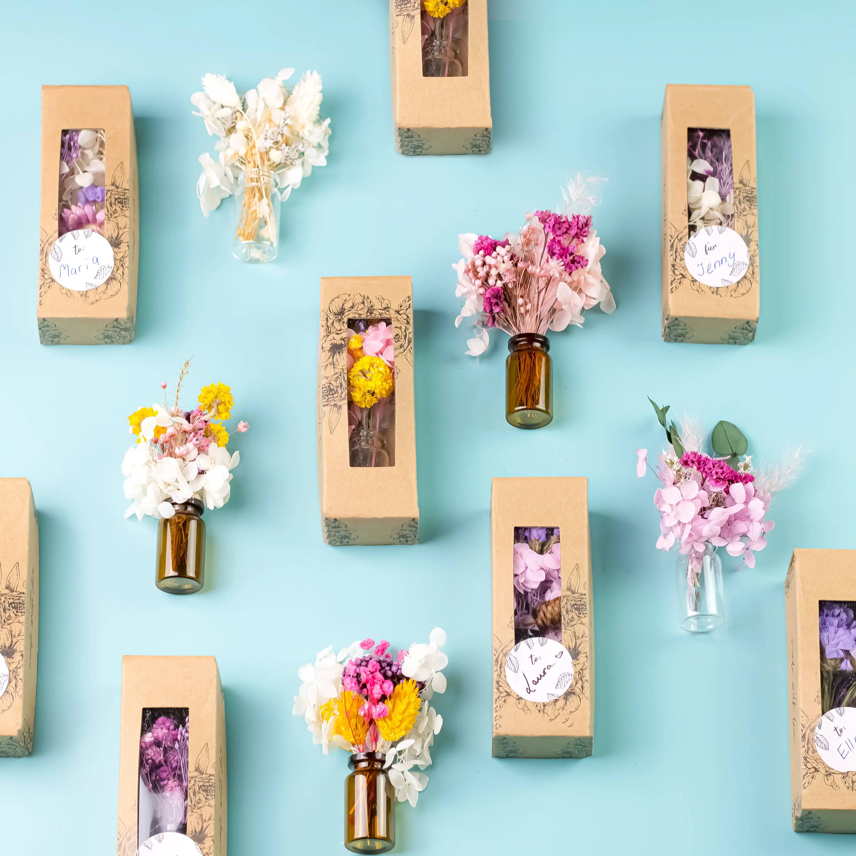 MIni Dried Flowers Bouquet with gift box