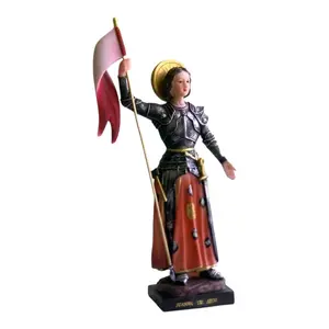 Juana de Arco 12" Inches Tall Regular Santo Estatua Saint Joam of Arc Brand New Religious Decor Polyresin Figurine