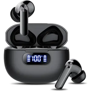 Wireless Earbuds, Bluetooth 5.3 Headphones LED Power Display, 2025 New Wireless Earphones, 4 ENC Noise Cancelling Mic, HiFi Stereo, 48H Playtime Mini Case IP7 Waterproof for Sport Walk