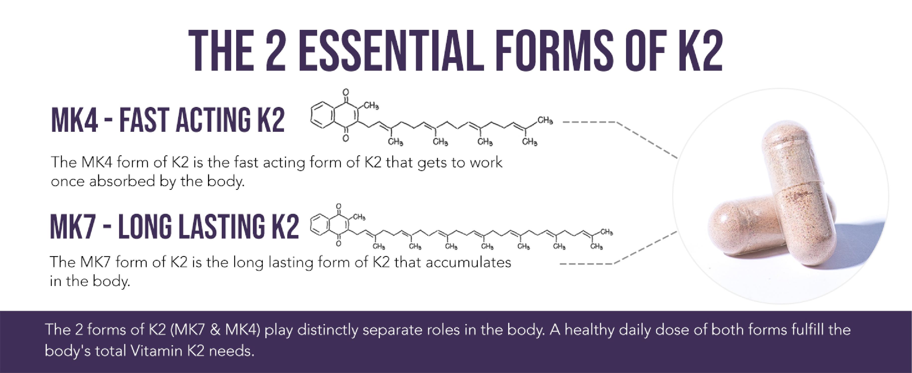 Total K2 | Full-Spectrum Vitamin K with D3 Cofactor – 620 mcg K2 (MK7 & MK4) per Serving – Vegan & Organic Certified – 60 Capsules