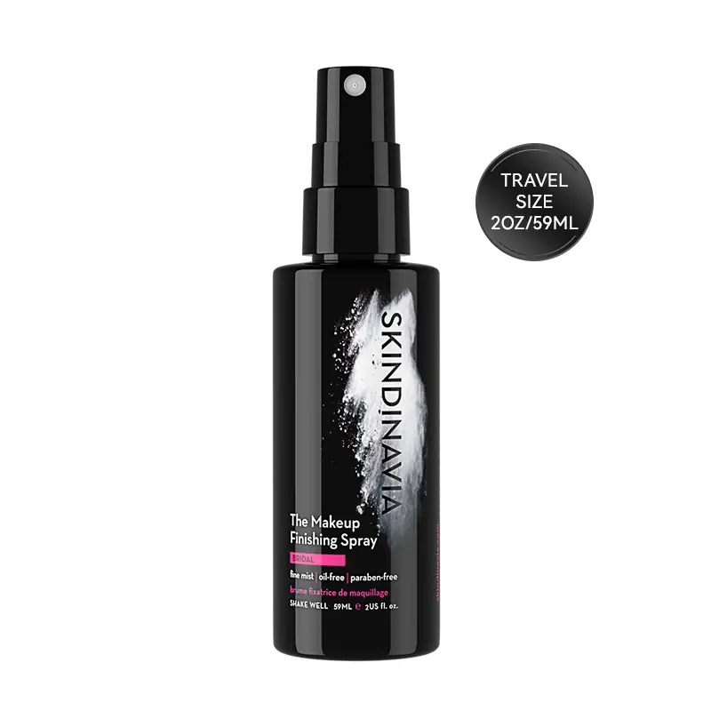 Skindinavia  Setting Spray 2oz Travel Size Makeup Finishing Spray for 16HR Wear Waterproof Smudge Proof Hypoallergenic Oil-Free Hydrating Mist Flawless Cosmetic