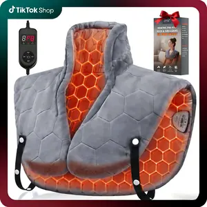30s Fast Hot Heating Pad for Neck Shoulders and Back, Far Infrared Heating Pad, 6X Deeper Pain Relief, Max 160℉, 8 Temp Settings, 4H Auto Off, Memory Function, 24"X20", Daily Care Gift for Family