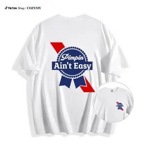 Funny Pimpin’ Ain’t Easy Tee – Hilarious PBR Parody, Unisex 2-Sided Sarcasm