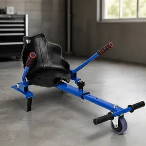 ARCH Hoverboard Seat Attachment Go-Kart Conversion Kit, Adjustable Steel Frame Fits 6.5" 8" 10" Hoverboards, Foam-Padded Handlebars, 360° Swivel Front Drifting Wheel, Rear-Wheel Drive, Blue, for Kids Teens Adults Outdoor Family Fun