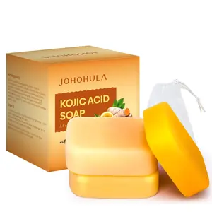Kojic Acid Dark Spot Remover Turmeric Soap Bars with Vitamin C, Retinol, Collagen, Turmeric - 3 Bars Body Care Cleansing Moisture Clear Daily