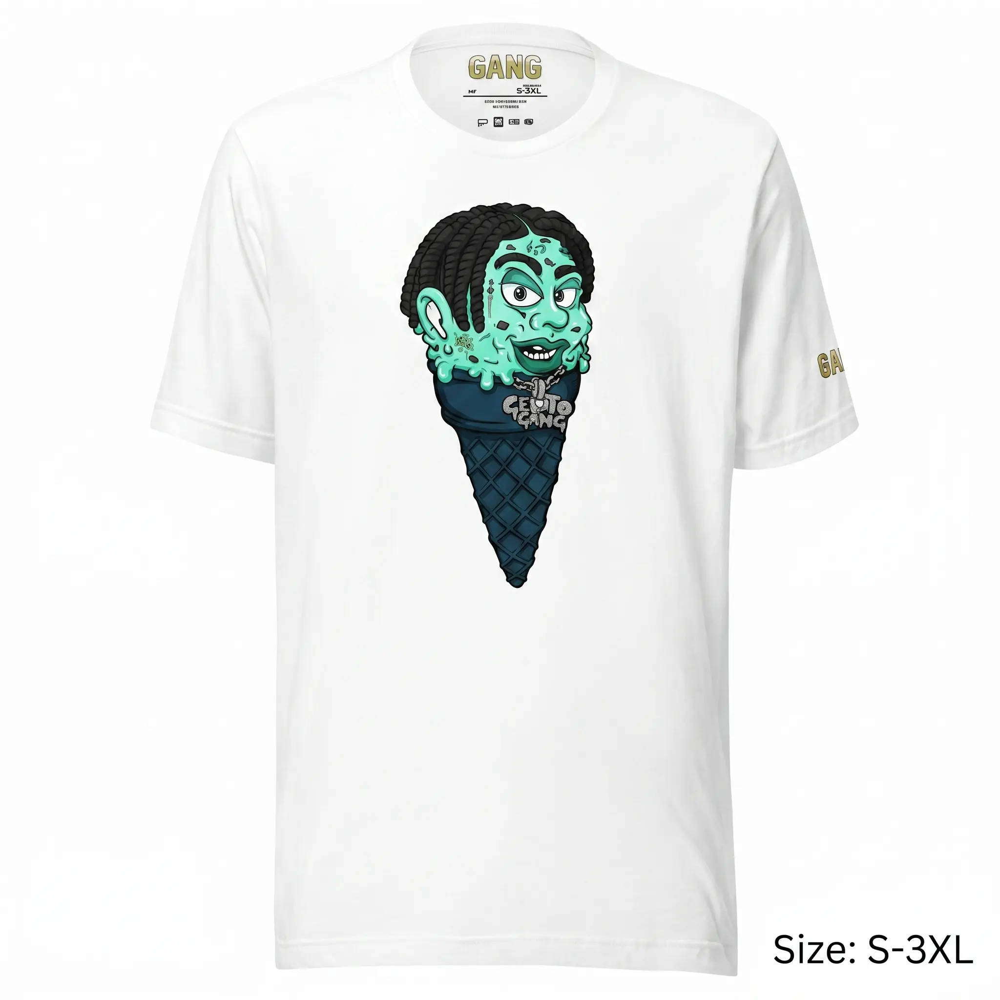 Men's Gelato Gang Graphic T-Shirt | Casual Short Sleeve Summer Menswear | 100% Soft Combed Cotton Tee