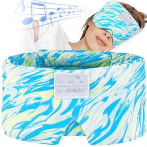 LC-dolida Silk Bluetooth 5.4 Sleep Mask – Extra Large Design, Ultra-Thin Side Sleeper Speakers, Total Blackout, Built-in Microphone. Ultimate Comfort for Day & Night Sleep.